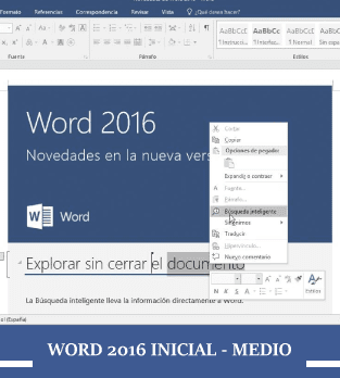 Curso online Word 2016 Inicial - Medio