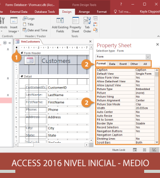 Cursos bonificados de Access 2016 Nivel Inicial - medio